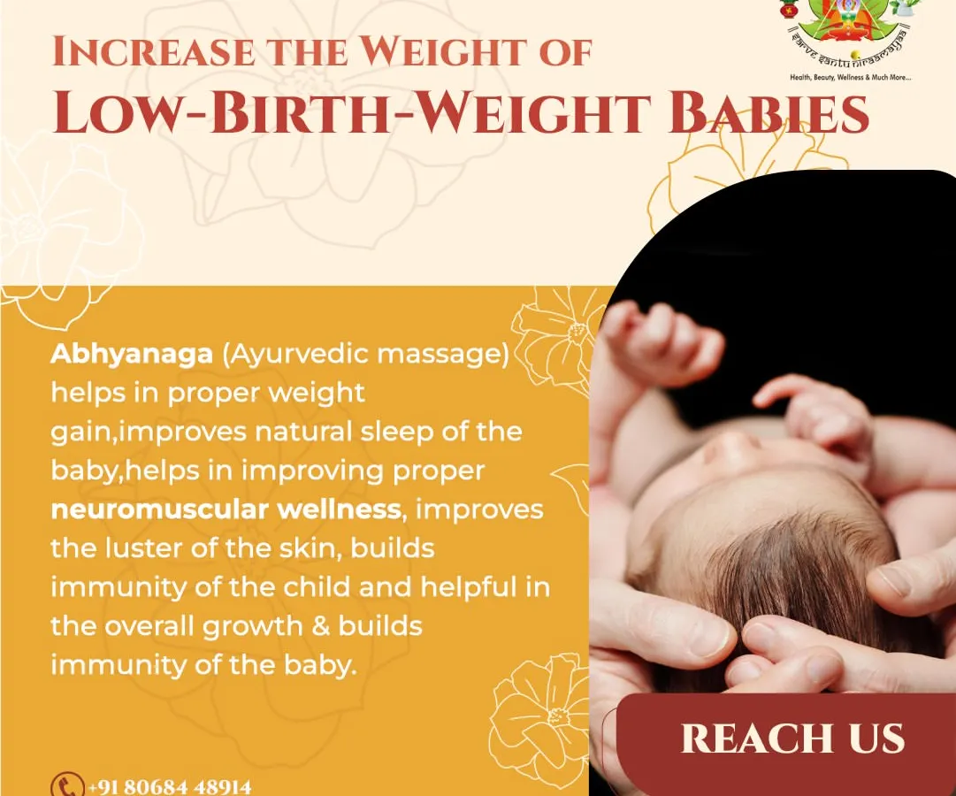 For little ones with a low birth weight, my Abhyanga Ayurvedic massage is a nurturing therapy. It is designed to help with healthy weight gain, improve sleep patterns, and support overall growth and neuromuscular wellness.