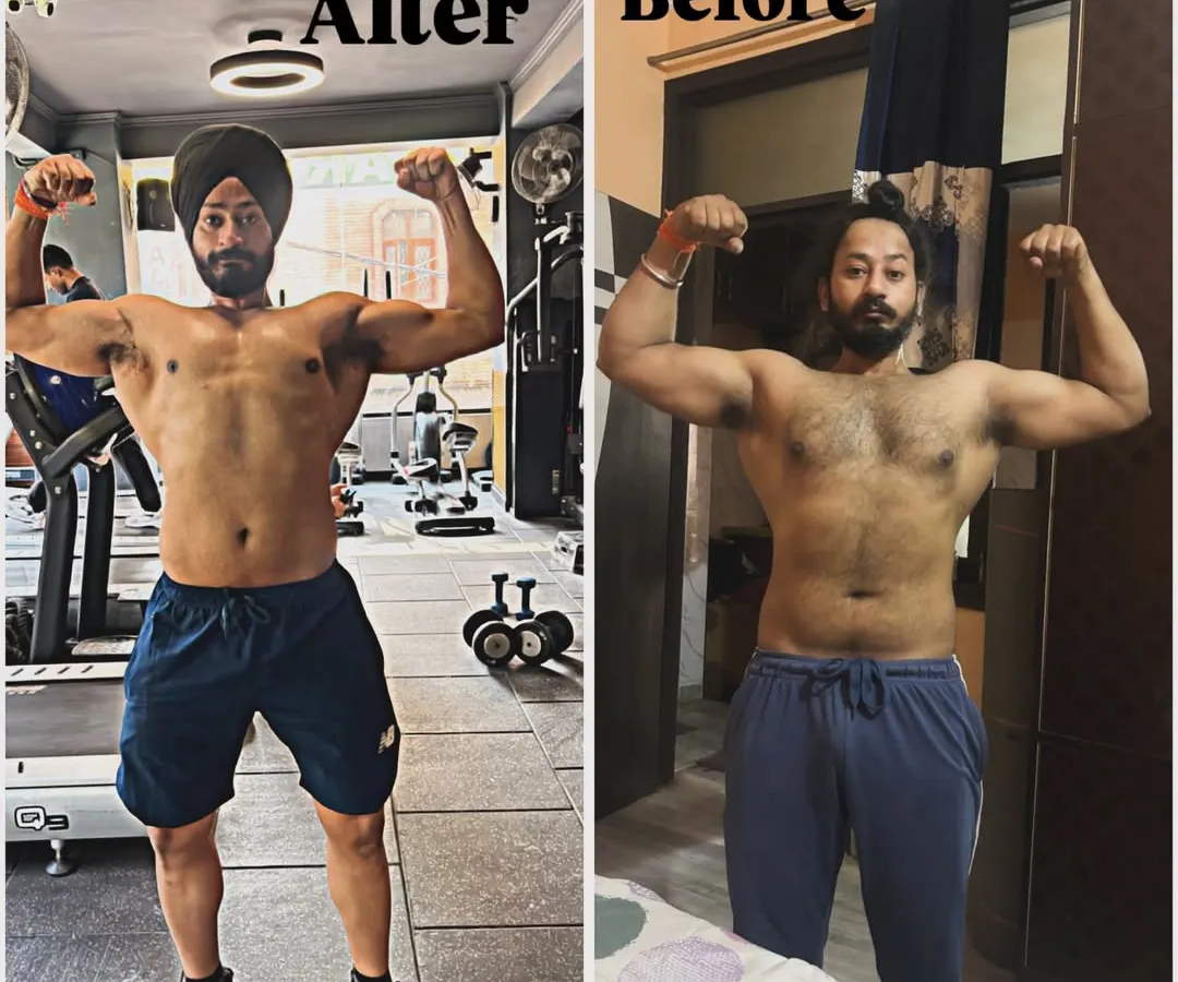 Real results for real people. This is the 60-day 'fat to fit' transformation of my client, Dev Singh. With a personalized workout plan and nutrition guidance, this is the kind of change that is possible when you are dedicated.