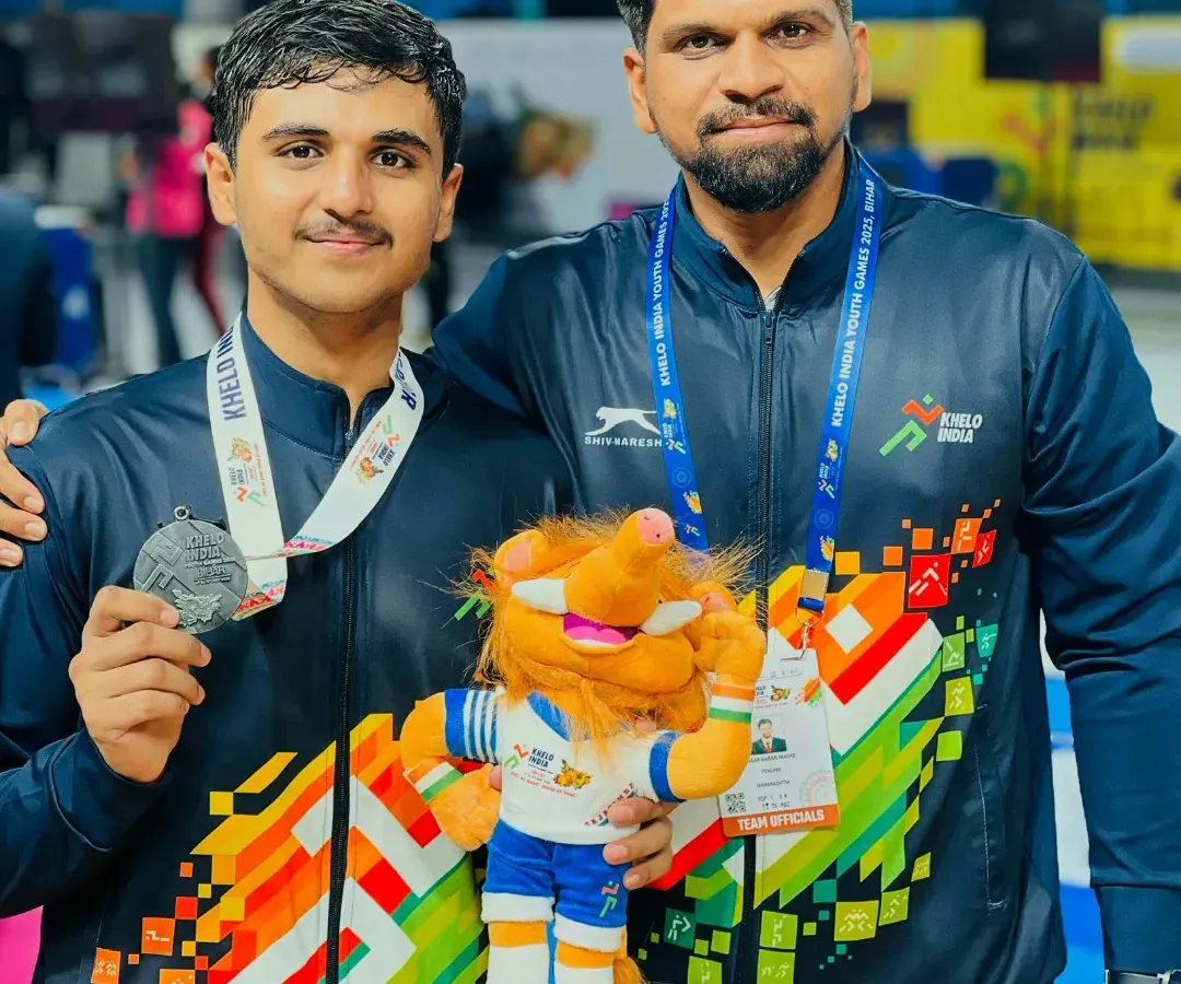 A proud moment with our Khelo India Youth Games silver medalist, Rohan Shaha. My role as a coach goes beyond tactics; it's about building the confidence and spirit of a champion.