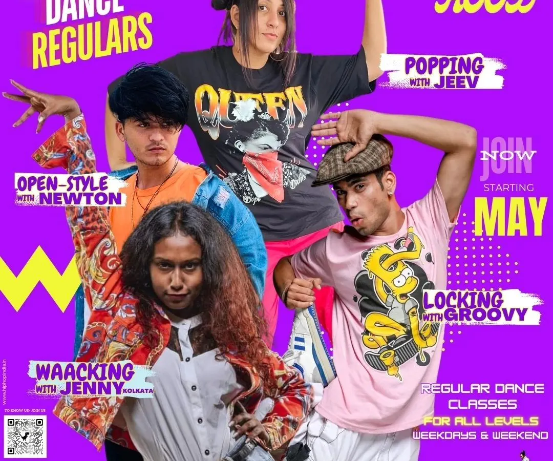 We've got a style for every vibe. This is just a sample of our regular classes, from the sharp hits of Popping with Jeev to the funky grooves of Locking with Groovy and the expressive Open-Style choreography with Newton. Find your rhythm with us.