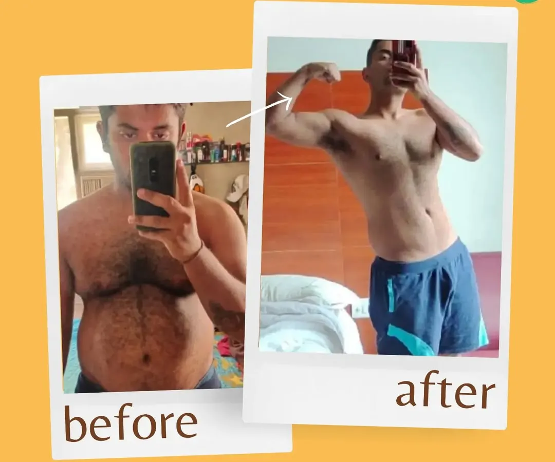 Real results from a real client. This transformation was achieved by combining our convenient meal plans with a consistent lifestyle. We are proud to be a part of our clients' fitness journeys.