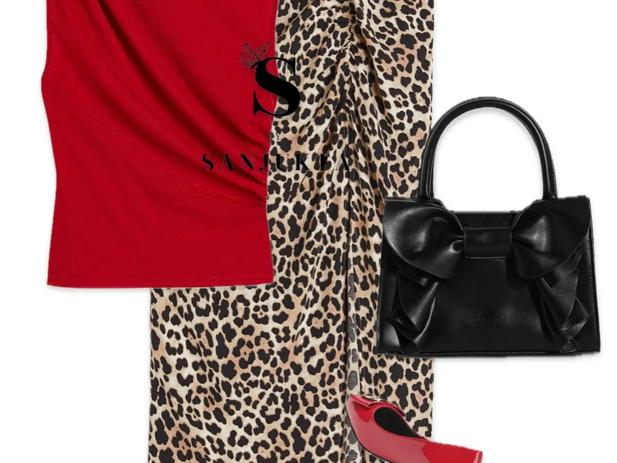 Let's get fierce! I'm obsessed with pairing a statement leopard print skirt with a powerful red top. This look shows how my personal shopping guidance can help you confidently mix bold prints and colors for a head-turning outfit.