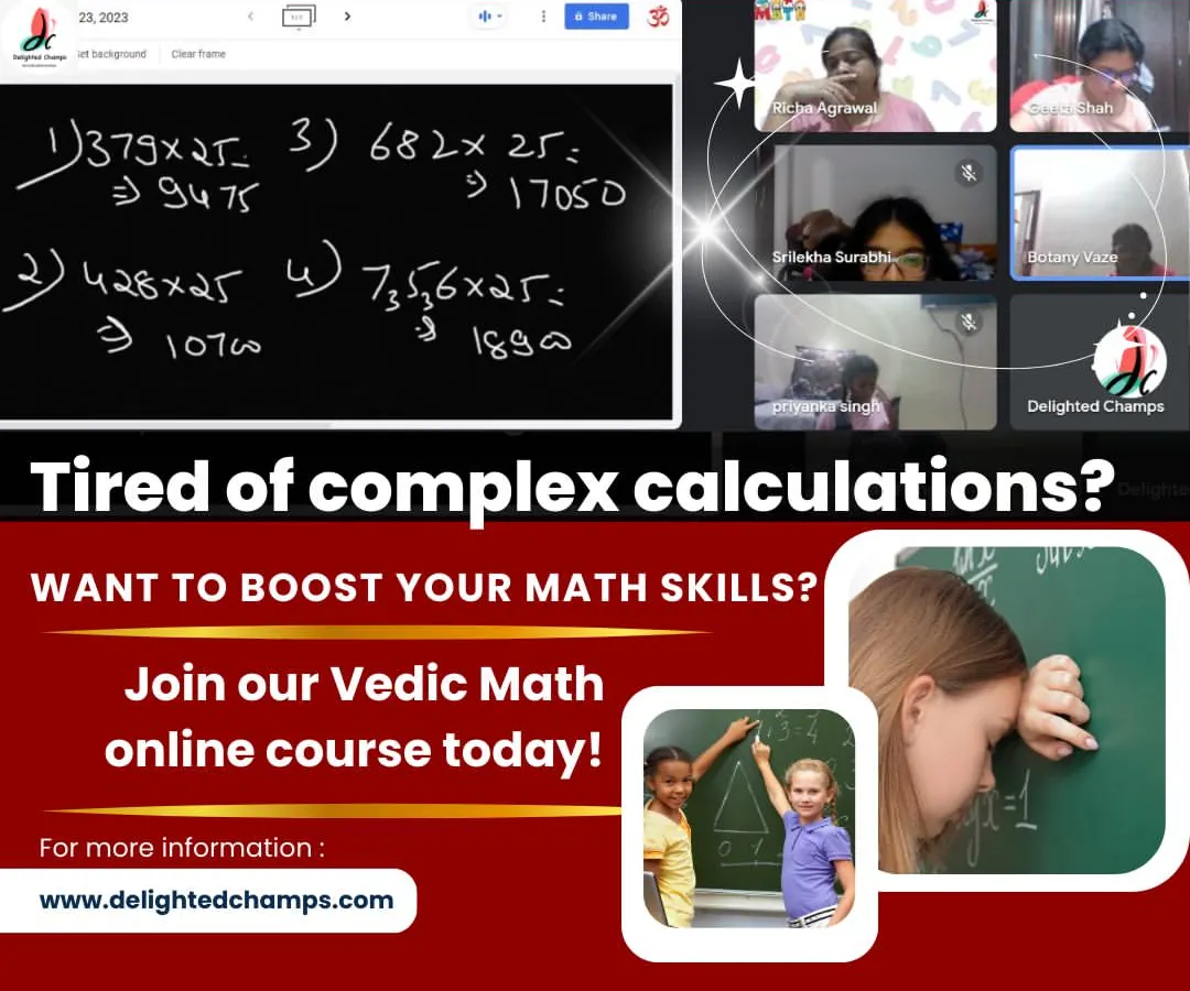 Here is a glimpse into one of our live Vedic Math online classes. We focus on teaching ancient techniques to simplify complex calculations, helping students build speed and confidence in mathematics.