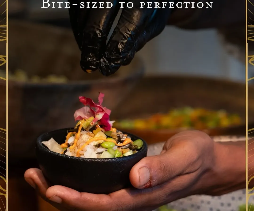 The final touch from our chef before a dish reaches your guest. This bite-sized bowl, crafted to perfection, embodies our philosophy that the finest experiences often come in the smallest, most thoughtfully prepared servings.