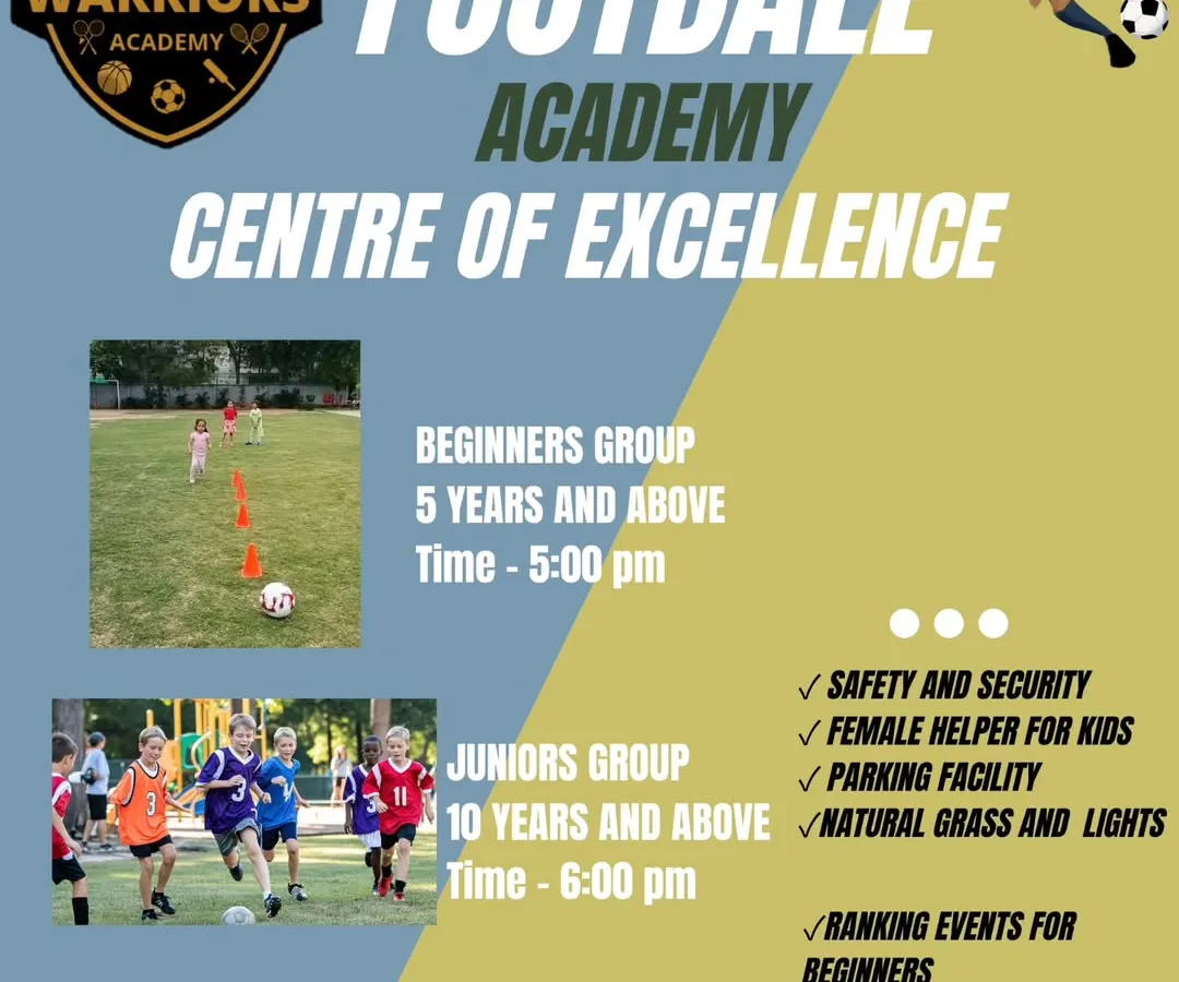 Here’s a quick look at our program structure. We have dedicated batches for beginners and juniors, with clear timings and a focus on safety, regular matches, and training on a top-quality natural grass pitch.