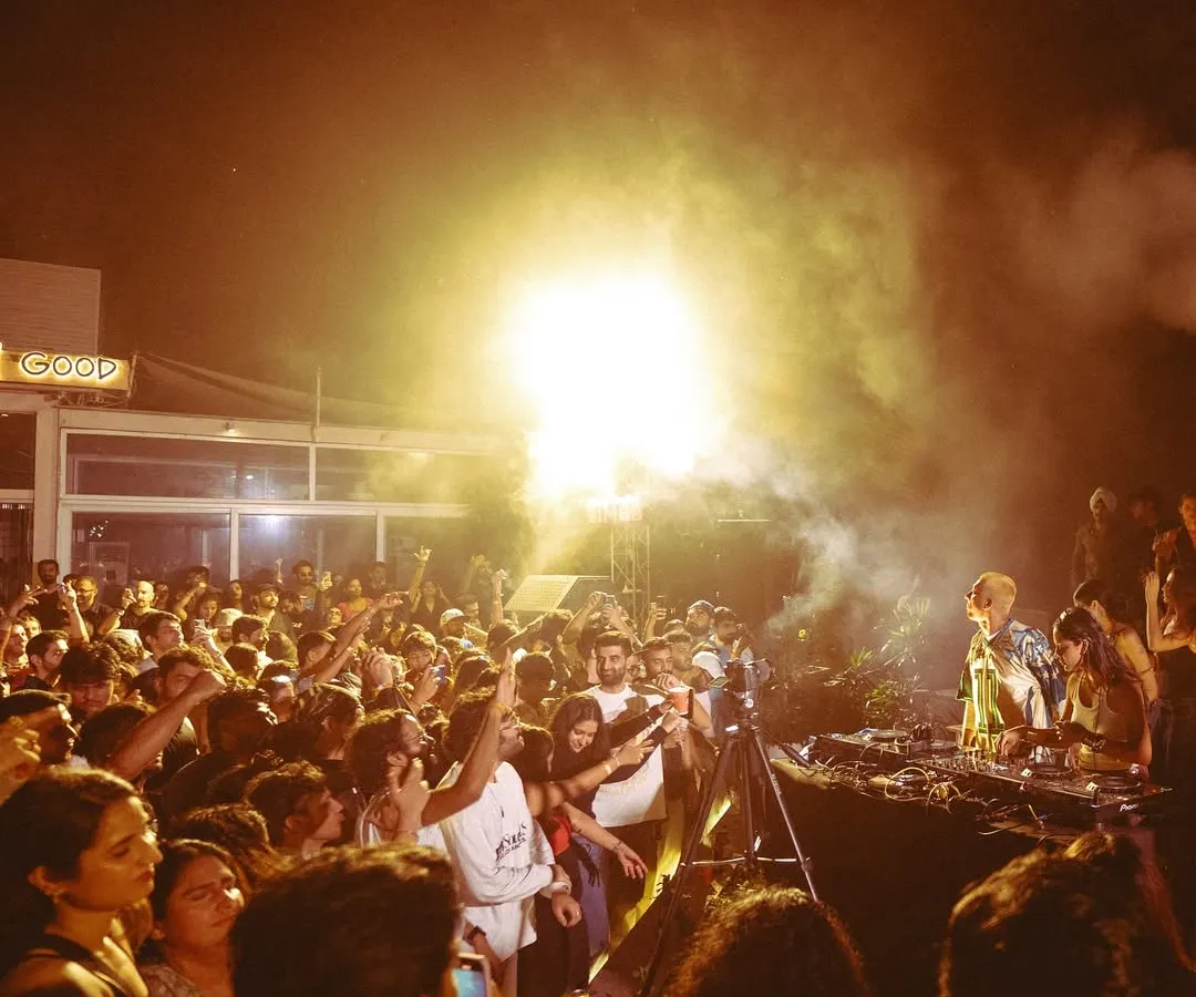 This is what it's all about. Looking out at a sea of happy faces and hands in the air at a packed show in Delhi. The energy you give me is everything.