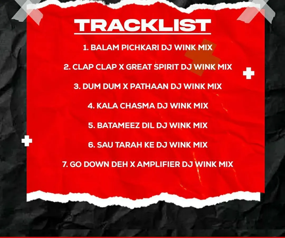 Here’s a sample tracklist from one of my custom mix packs. I take chart-topping Bollywood songs like 'Balam Pichkari' and 'Kala Chasma' and rebuild them with fresh beats, creating high-energy remixes perfect for sangeets and parties.