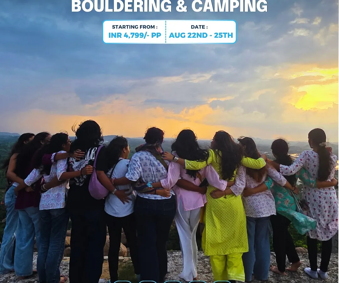 Imagine this. You and your new friends, watching the sun dip below the ancient, boulder-strewn landscape of Hampi. Our heritage hikes are about finding these magical moments together.
