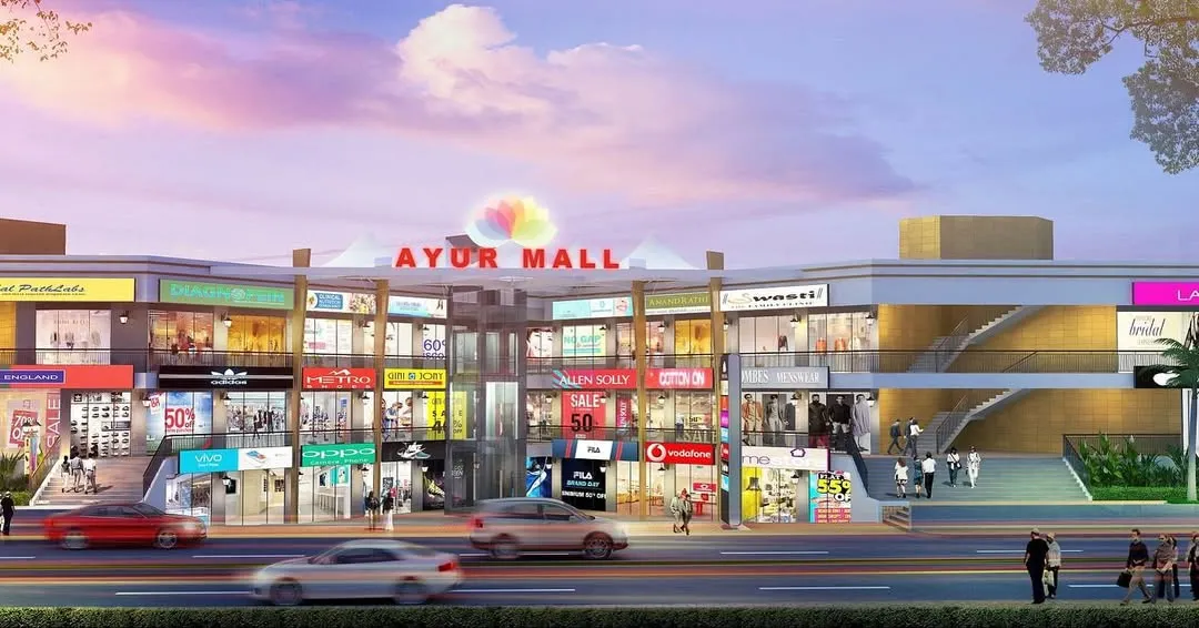 This 3D render showcases our vision for Ayur Mall before construction. The design focuses on creating a lively, accessible commercial hub with maximum visibility for every shop, featuring a central plaza and a dynamic facade that invites the community to gather and connect.