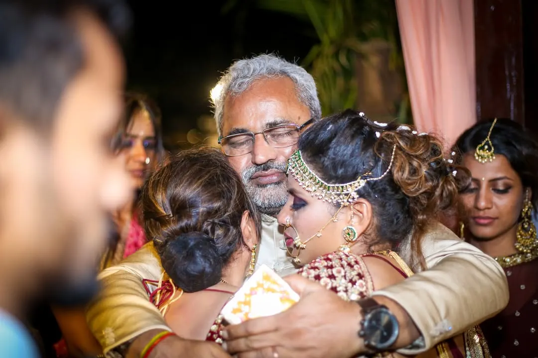 There are oceans of emotions at a wedding, but none as powerful as a father's embrace. This candid moment during the vidaai is why we do what we do; it's about capturing feelings that can never be put into words.