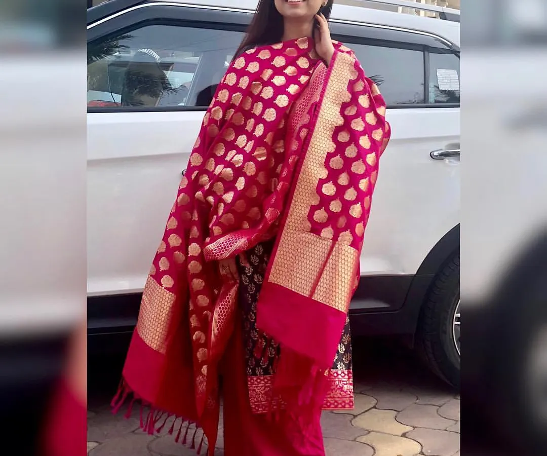A classic Benarasi dupatta is a timeless investment for your ethnic wardrobe. I show clients how one statement piece like this can instantly elevate a simple kurta set, making you ready for any wedding or festive occasion. This is a key part of my wedding and event styling service.