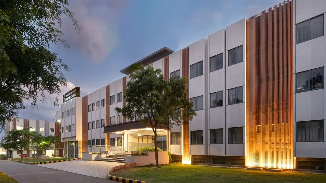 We believe architecture can empower communities. The Jindal Public School, seen here at dusk, is a project we are incredibly proud of, providing a modern, sophisticated campus for free quality education in a rural setting.