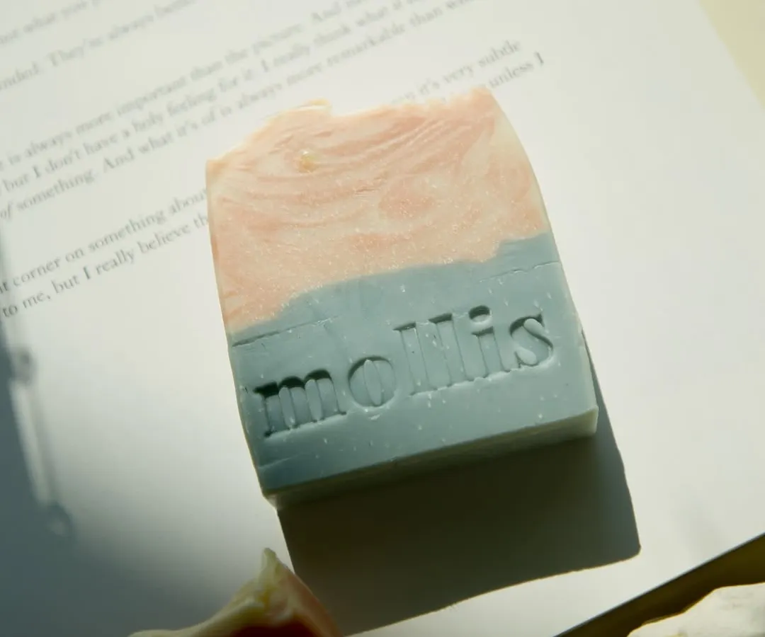 This is my Aqua soap bar, a little piece of the ocean for your daily ritual. It’s inspired by the salty sea breeze and made with skin-loving oils for a refreshing cleanse. Each bar is hand-poured and hand-cut, with a unique design in every slice.