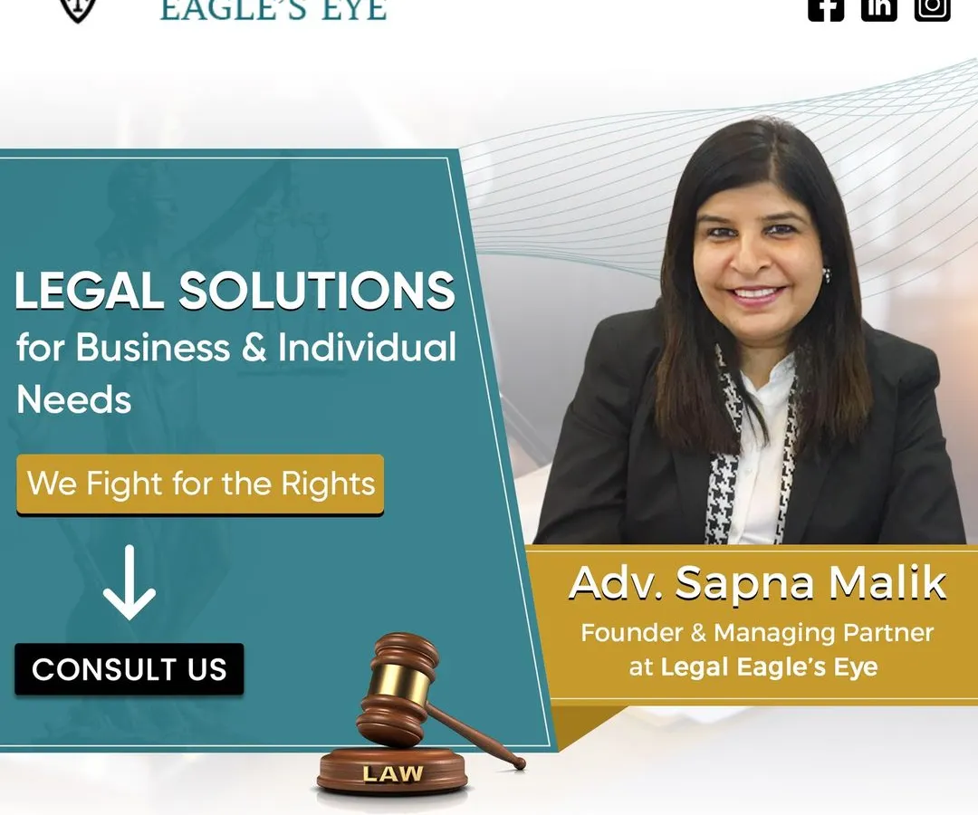 We offer tailored legal solutions for both businesses and individuals. Led by our Founder and Managing Partner, Advocate Sapna Malik, our firm is equipped to fight for your rights and navigate any legal challenge you may face.