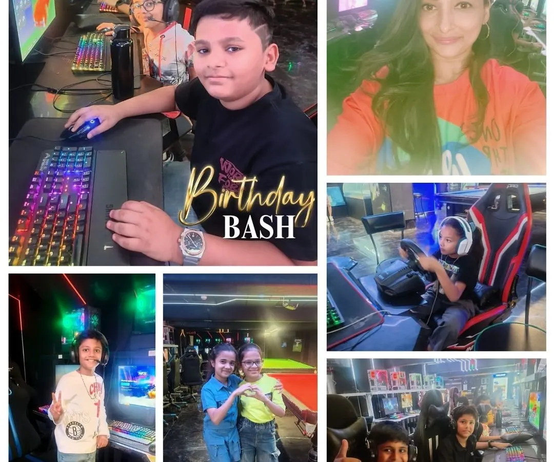 I specialize in creating unique, themed birthday parties that kids will never forget. This collage captures the fun from an epic gaming-themed birthday bash, complete with everything from Minecraft to racing simulators, ensuring non-stop entertainment for the young guests.