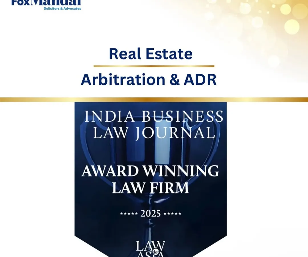Our firm is honored to be recognized by the India Business Law Journal as an award-winning law firm for our Arbitration and Alternative Dispute Resolution (ADR) practice. This award reflects our team's relentless efforts and strategic approach to resolving disputes efficiently outside of traditional courtrooms.