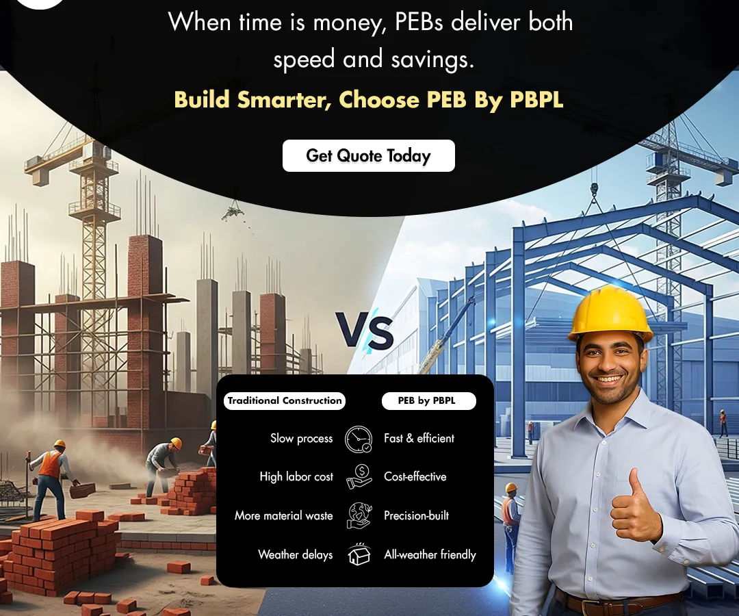 We illustrate the clear advantages of modern construction. Our Pre-Engineered Building (PEB) method is faster, more cost-effective, and less wasteful than traditional techniques, delivering a precision-built structure that is ready for any weather.