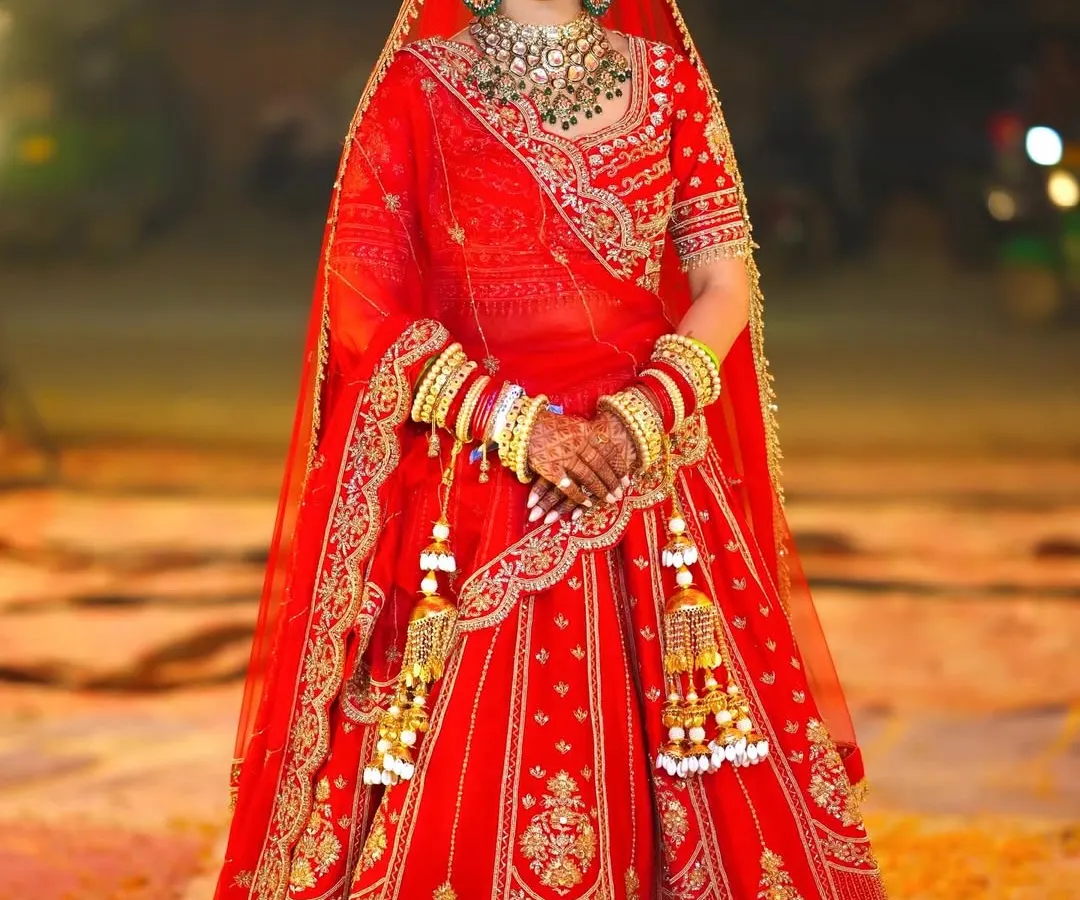 This is the classic red bridal look that so many of my brides dream of. I made sure she looked absolutely radiant and felt like a queen for her phera ceremony.