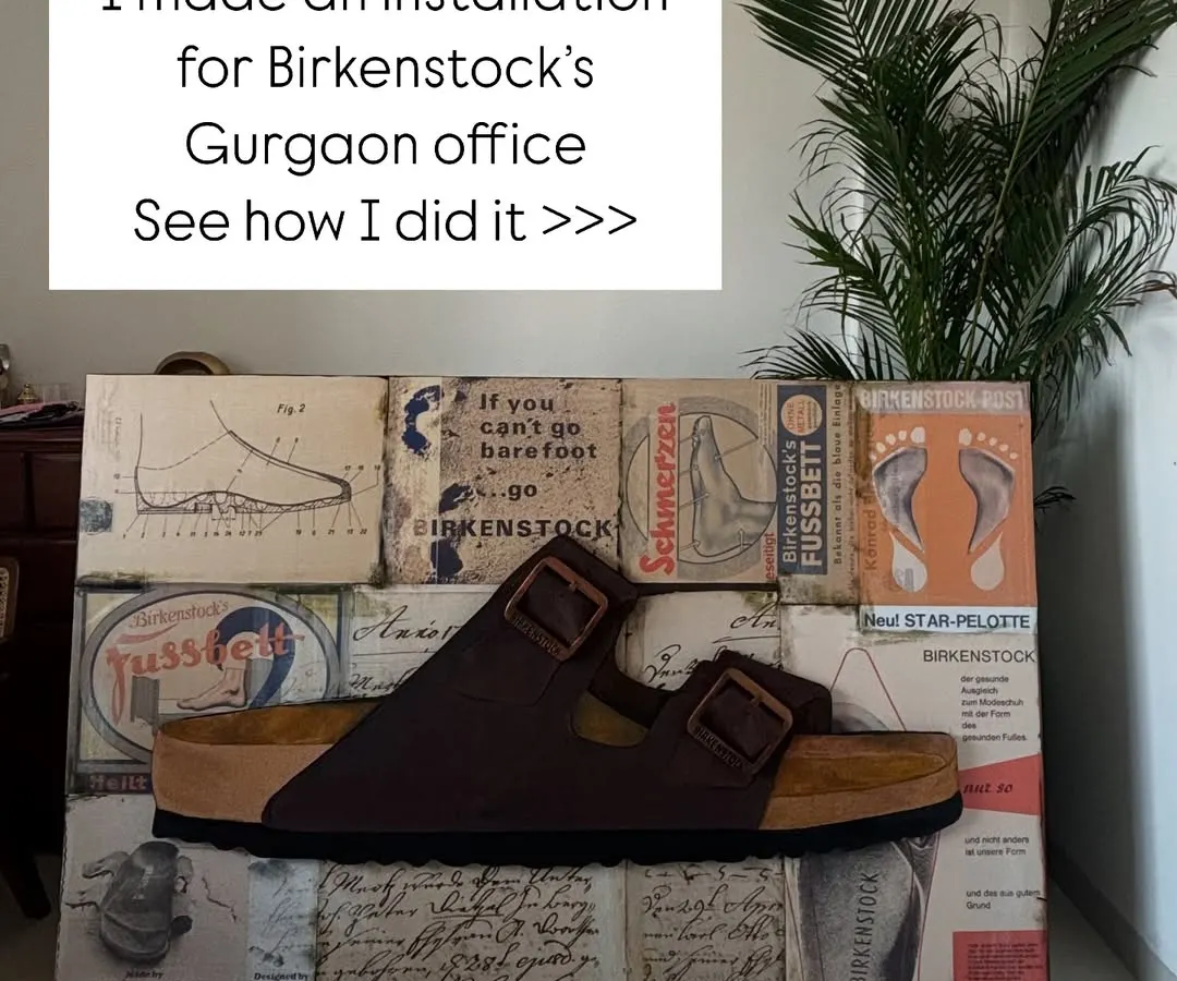 This was a wonderfully challenging project: creating a life-sized 3D installation of a Birkenstock sandal for their corporate office. It involved everything from woodworking and sourcing real leather to detailed painting to get the vintage look just right.