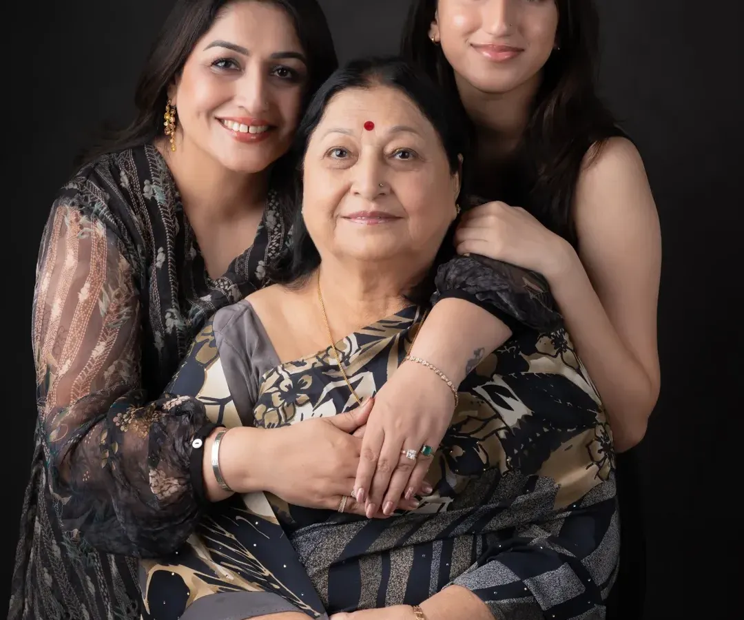There is nothing more powerful than the bond between generations. We captured this beautiful portrait of a grandmother, mother, and daughter in our studio, creating a timeless memory for their family to cherish.