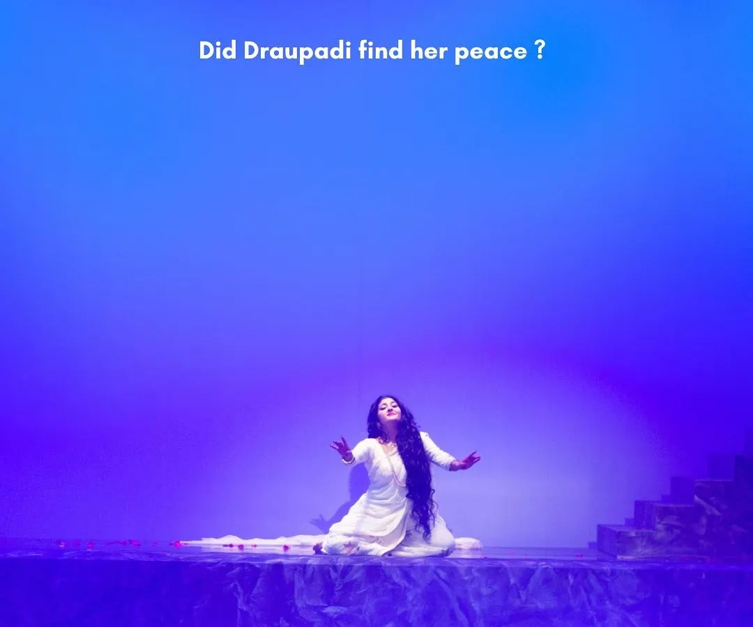 A powerful moment from our production 'Krishnaa - Fire to Frost'. Through abhinaya, or expressive dance, I explore the profound journey of Draupadi, from a life of fire and vengeance to her eventual quest for peace.
