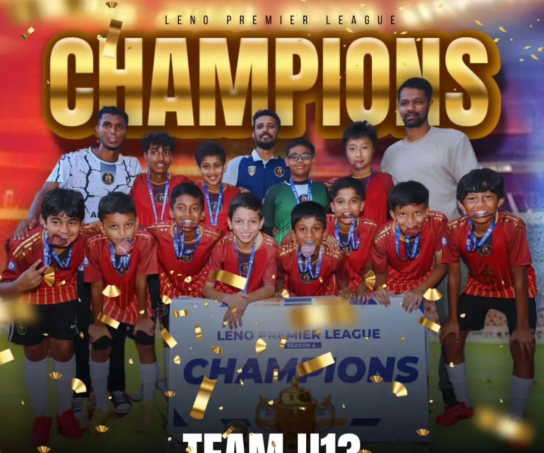 Champions. This is the result of dedication, teamwork, and the winning spirit we instill in every player. Here is our U13 team celebrating their well-deserved victory in the Leno Cup.