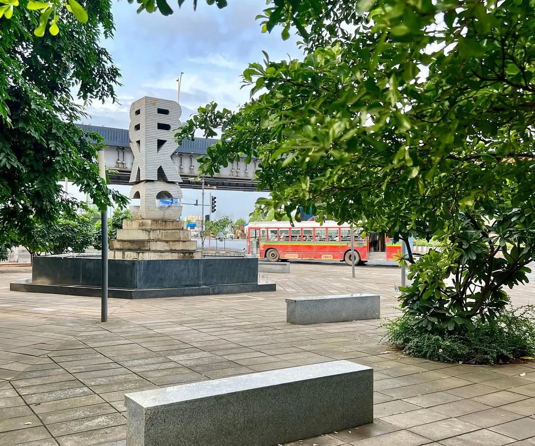 Our award-winning design for the BKC Plaza in Mumbai. We focused on creating a true public space with ample seating, large canopy trees for shade, and integrated sculptures, making it a welcoming destination for the entire community.