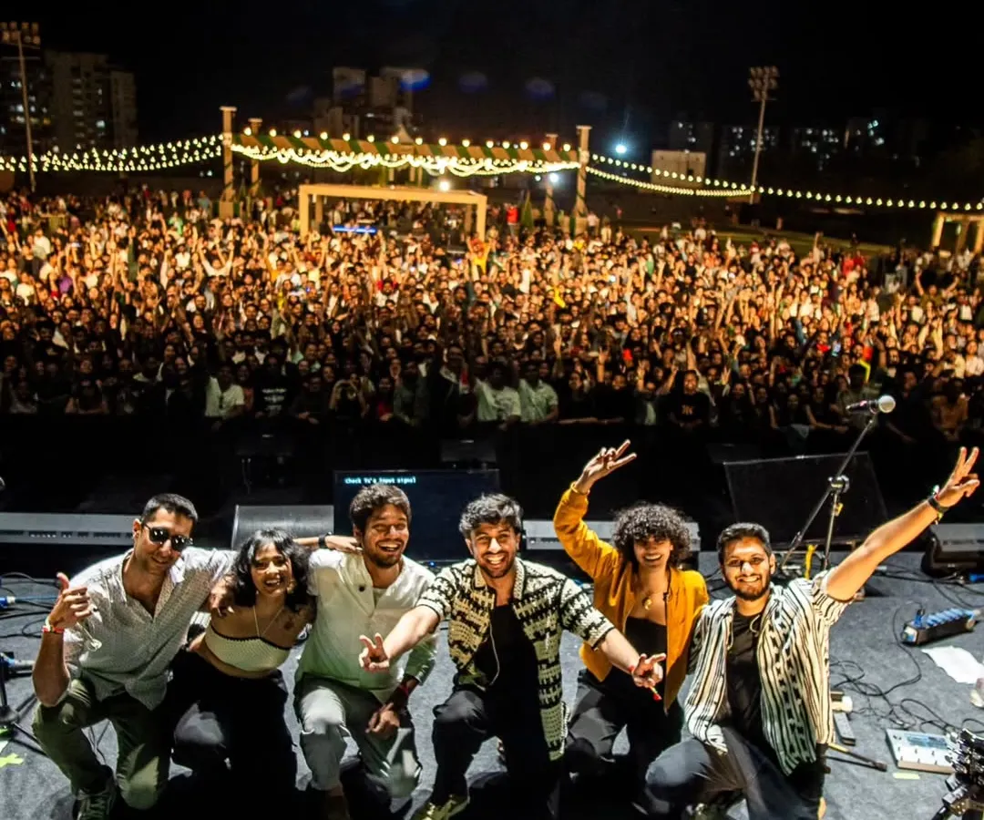 There's no feeling like looking out at a sea of happy faces and sharing the stage with my incredible band. This was at Signature Green Vibes with Oaff and Savera. I bring this collaborative energy and big stage experience to every corporate event, festival, and private gig.
