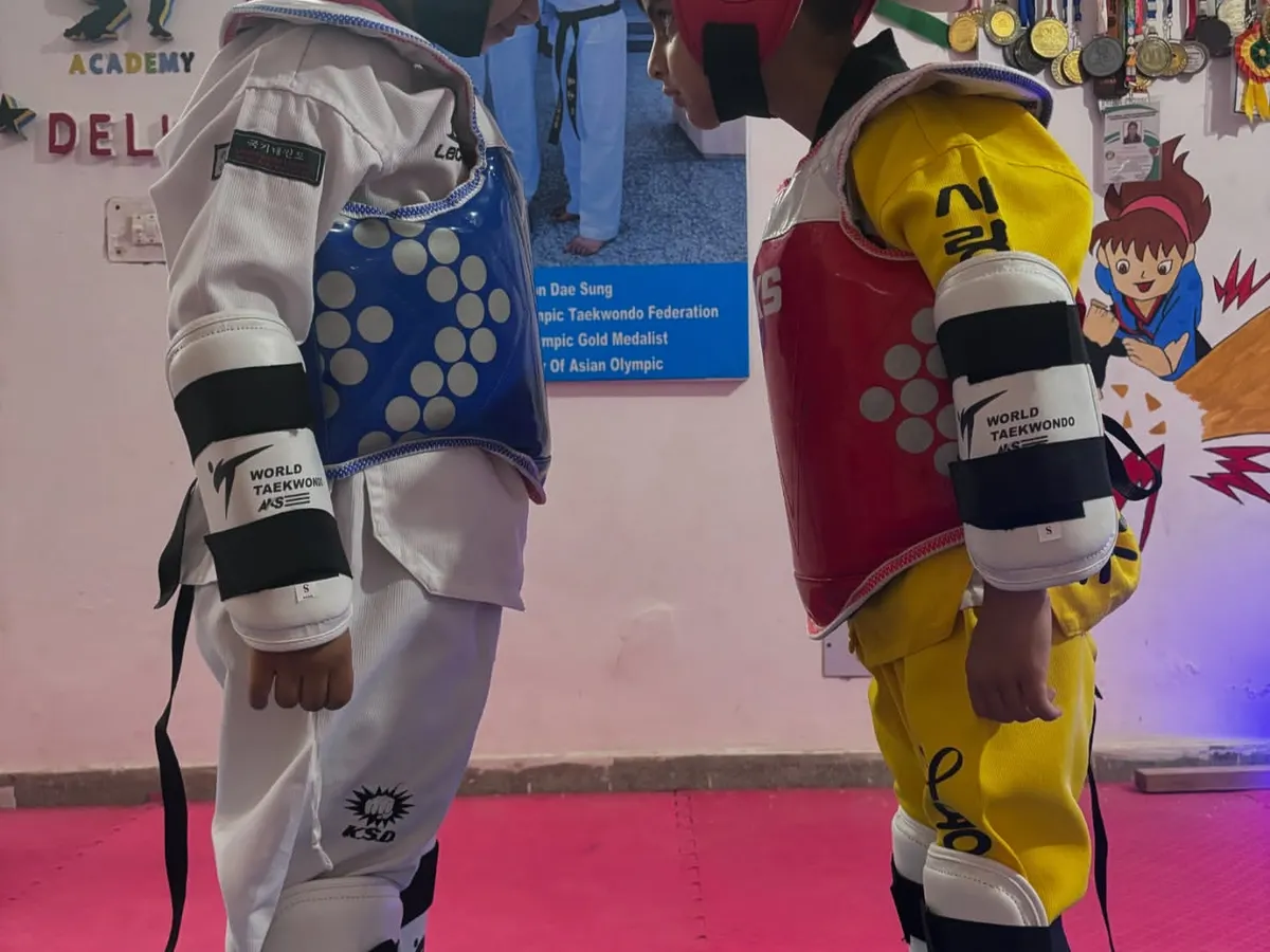 The moment before the match. This is where focus and discipline take over. I prepare my students not just to fight, but to face their challenges with courage, head-on.