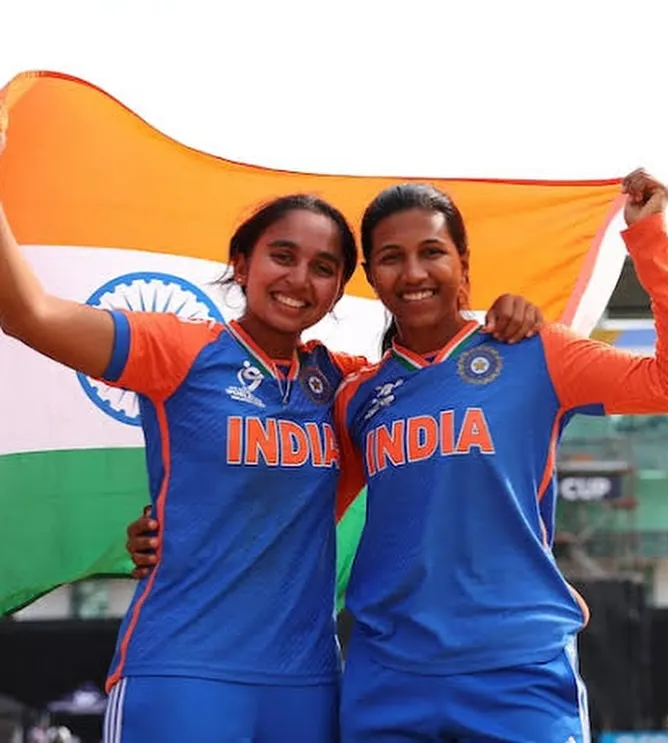 We are incredibly proud of our students who go on to represent the nation. Here, our academy graduates celebrate a victory with the Indian flag, a testament to their dedication and the high-performance training we provide.