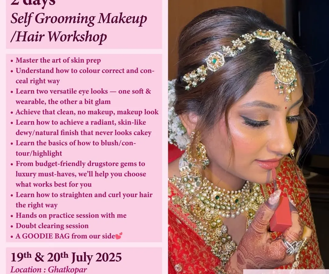 Here’s the full breakdown of what we cover in the workshop. From mastering skin prep to learning versatile eye looks and even basic hair styling, you get all the skills you need to feel confident.