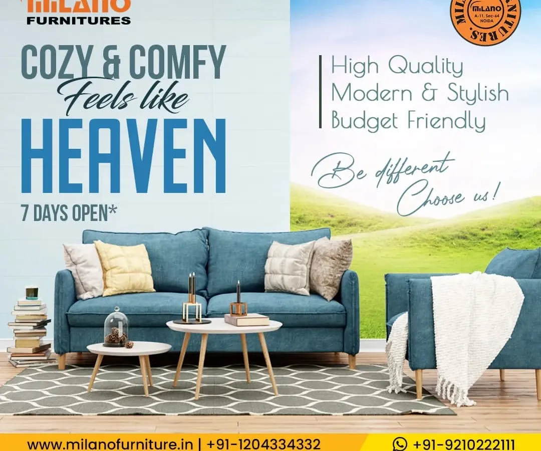 We believe home furniture should be both comfortable and stylish. This cozy blue sofa, part of our modern living room collection, features high-density foam and durable fabric upholstery, making it a perfect centerpiece for family life and relaxation.