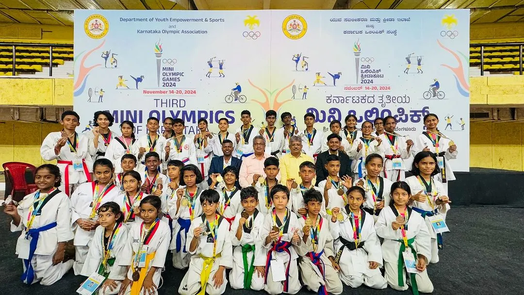The result of hard work and dedication. Here is our team after a successful run at the 3rd Mini Olympics in Karnataka, bringing home 6 gold, 3 silver, and 3 bronze medals for Bengaluru Urban. We don't just train, we build champions.