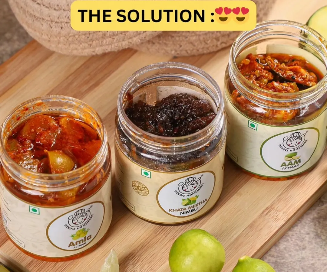 Here’s a glimpse of our variety. From the healthy Amla Murabba to the sweet and sour Khatta Meetha Nimbu and the classic Aam Achaar, each jar is open and ready to be enjoyed.