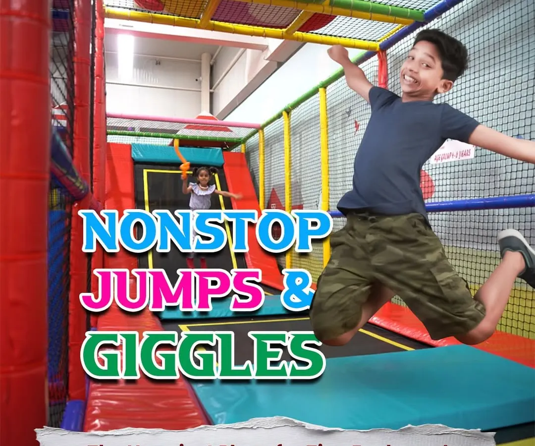 The trampoline zone is all about high-flying fun. It's a fantastic way for kids to burn off energy, practice their coordination, and experience the simple joy of jumping as high as they can.