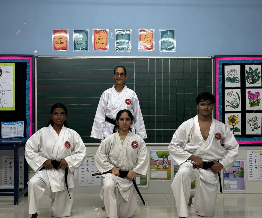The culmination of years of hard work. We are proud to present our newest Shodans (black belts) alongside their Sensei, a moment of immense pride and a key milestone in their Karate-do journey.
