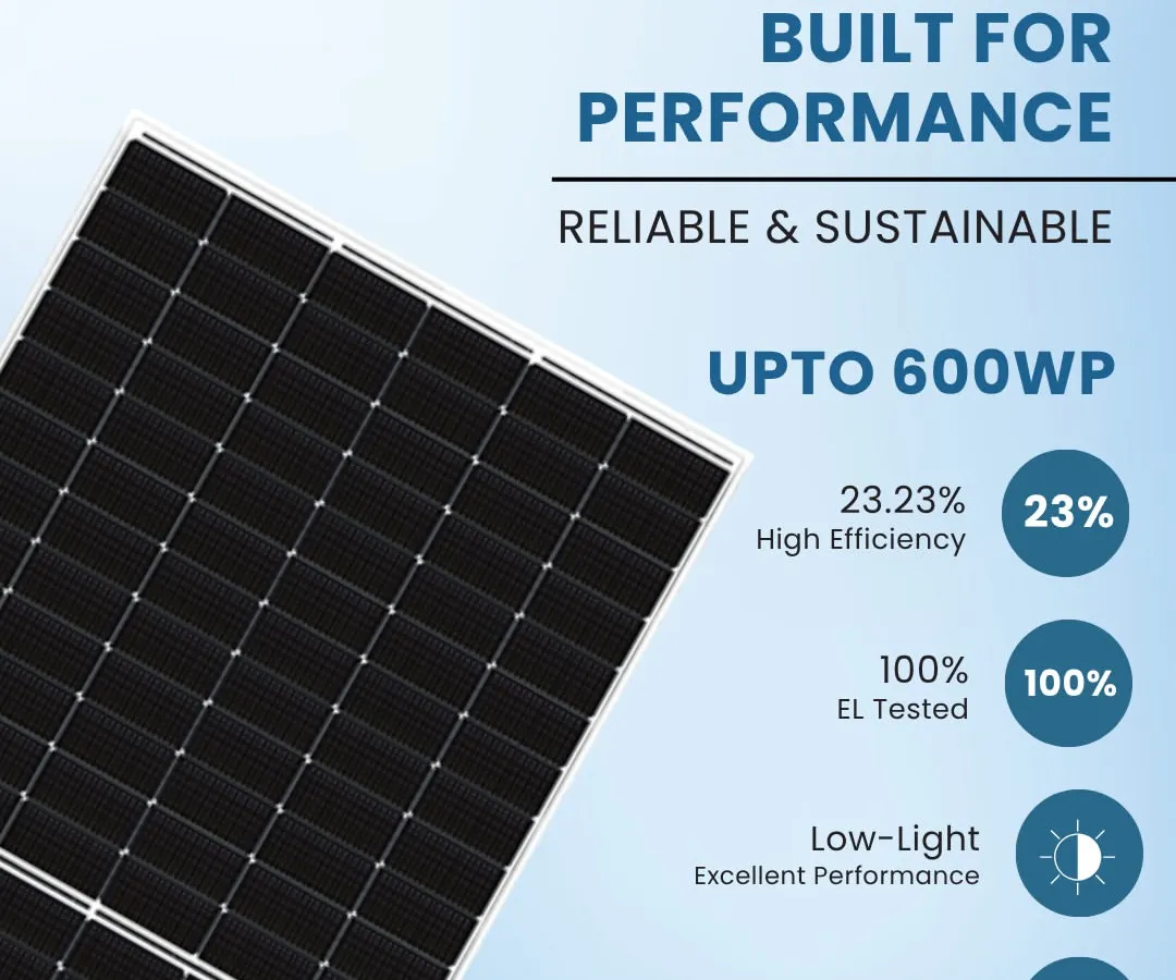 Our solar panels are built for performance, delivering up to 600Wp output with over 23% efficiency. We ensure every panel is 100% EL tested and backed by an industry-leading 27-year performance warranty for your peace of mind. ⚡