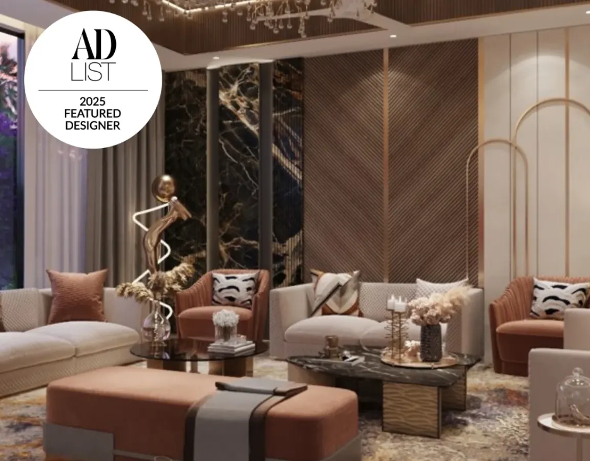 It is an honour to be recognized as a 2025 Featured Designer by Architectural Digest. This feature in the prestigious AD List is a testament to my commitment to crafting experiences that echo luxury, personality, and timeless beauty.