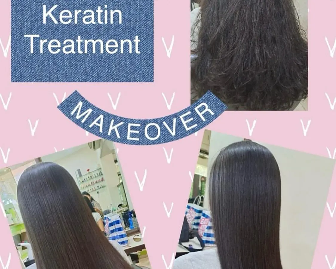 Here you can see the power of our anti-frizz Keratin treatment. We took hair that was dry and unmanageable and transformed it into this incredibly sleek, smooth, and glossy final look. This treatment is perfect for anyone struggling with persistent frizz.