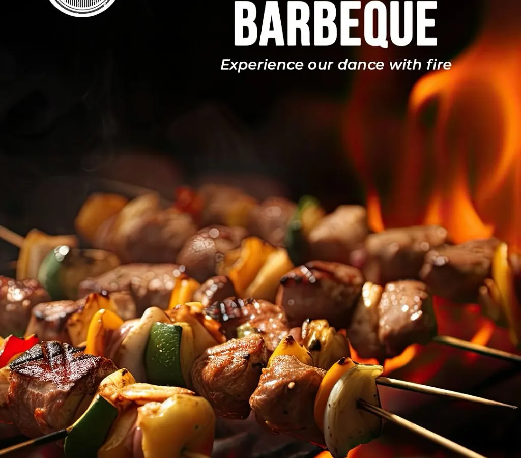 This is where the magic happens. Our signature live barbecue station features perfectly marinated meats and vegetables grilled over open flames, delivering that authentic smoky flavor your guests will love.