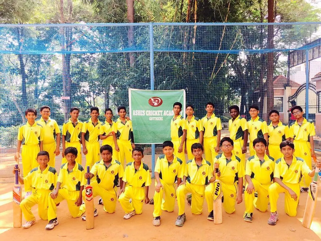 Our Ashes Cricket Academy U-14 team, ready for the field.