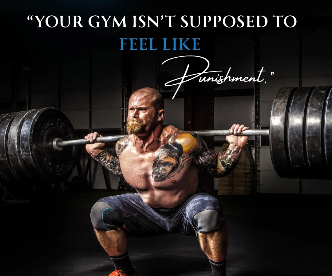 We believe your workout should be empowering, not a punishment. This powerful image of a member executing a heavy barbell squat embodies our philosophy of finding strength and joy in the challenge.
