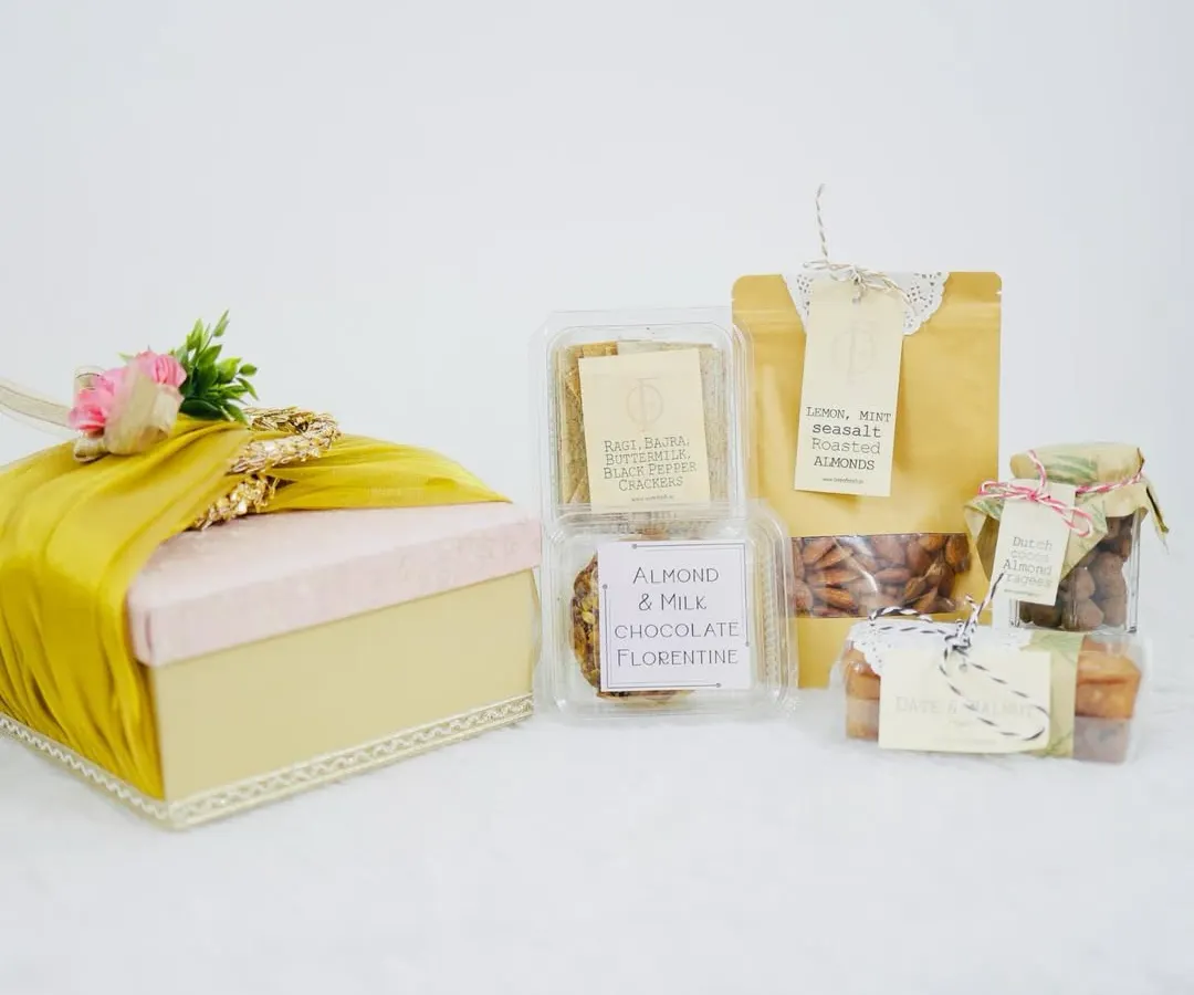 This is how we pack our love and send it your way. Our festive hampers, like this one for Diwali, are thoughtfully curated with a mix of our best sweet and savory treats, all wrapped up to make your celebrations extra special.
