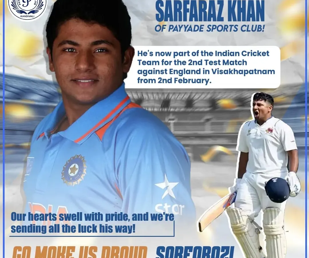 We are immensely proud to see our own Sarfaraz Khan earn his place in the Indian Cricket Team. His journey from our academy grounds to the international stage is an inspiration for every player who trains with us, proving that dedication and the right guidance can make any dream a reality.