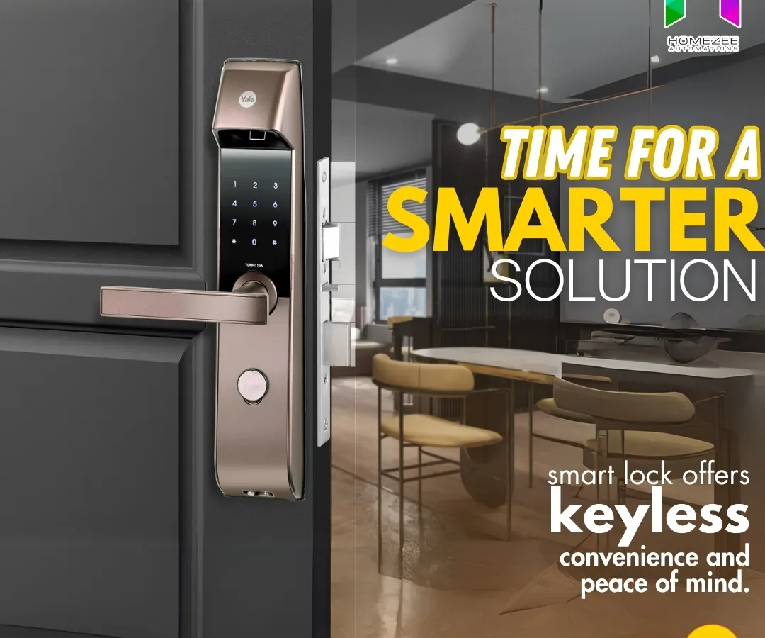 Tired of carrying keys? This is a Yale smart lock I installed on a client's main door. It offers keyless entry via fingerprint, PIN code, or your phone, giving you both convenience and enhanced security.