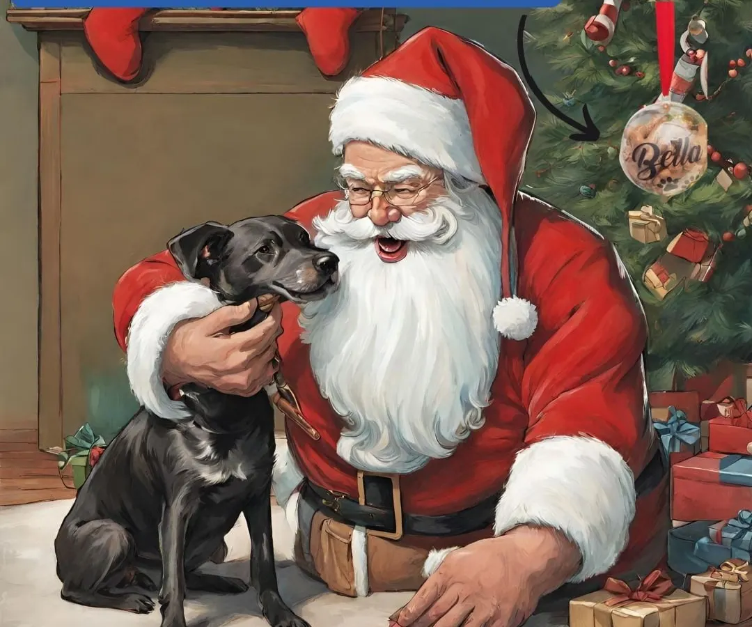 I love creating special, seasonal items like this personalized Christmas bauble. It's a festive ornament that can be filled with my human-grade treats, making it a unique and memorable gift for any pet parent during the holidays.