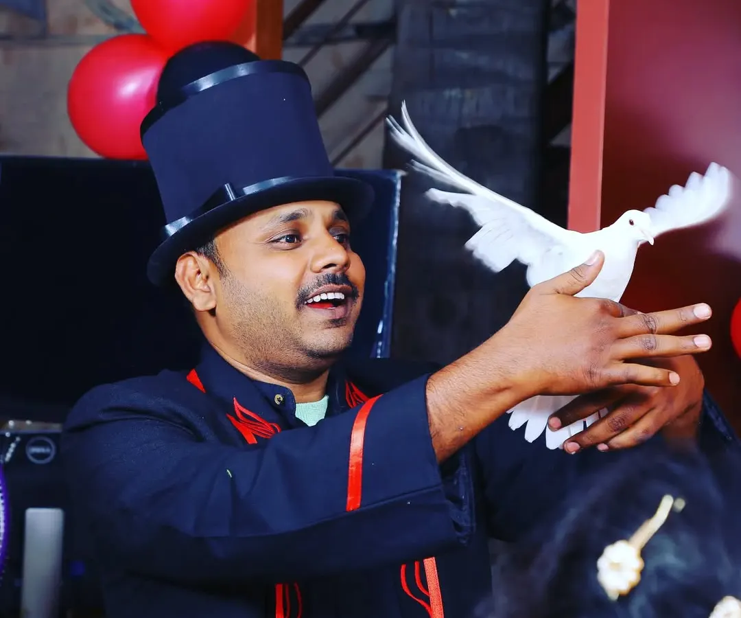 Watch the wonder in their eyes. A live pariwala, a beautiful white pigeon, appearing from my hands is a classic illusion that never fails to get a huge gasp from the audience.