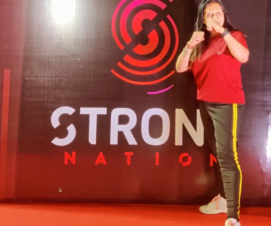 Beyond the dance floor, we build real strength. This is me in my element during a Strong Nation session, a high-intensity workout that combines bodyweight exercises and cardio, all synced to the music. It’s about feeling powerful and pushing your limits.