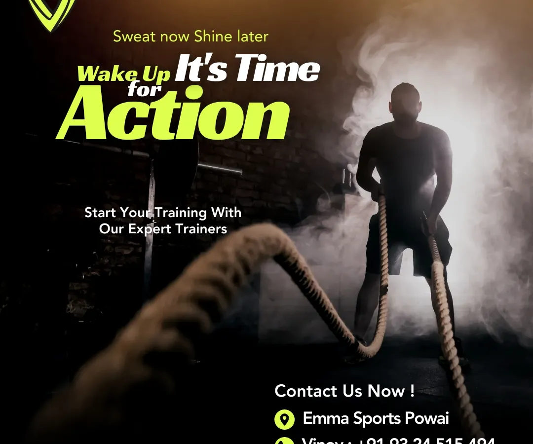 We believe in training with purpose. This image captures the intensity of our functional fitness sessions, featuring exercises like battle ropes that build core strength and endurance. Our expert trainers guide you through every high-impact movement to ensure you get a powerful and effective workout.