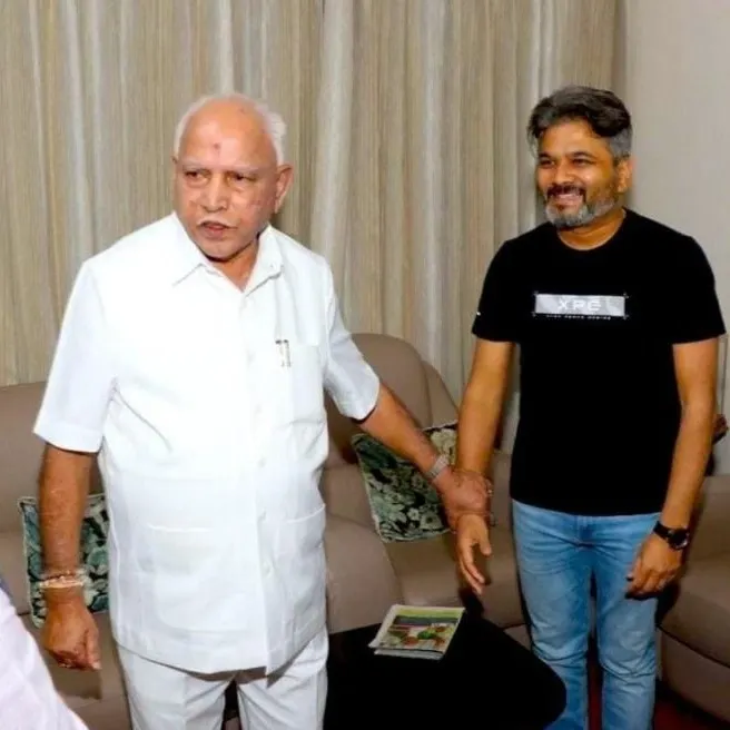 My association with former Chief Minister Shri B.S. Yediyurappa has been long and professionally rewarding. Here, I am seen with him during a discussion. Providing legal counsel to a leader of his stature involves a deep understanding of governance, public policy, and the strategic defense against politically motivated litigation.